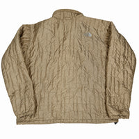 The North Face Quilted Insulated Jacket Khaki Fleece Collar Size L
