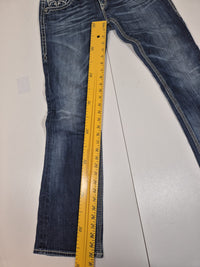 Rock Revival Alanis Boot Jeans Womens W30 L30 Bootcut Sequin Blue Denim Y2K