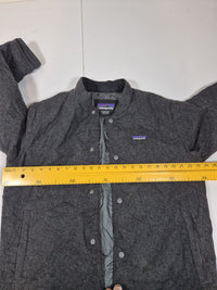 Patagonia Wool Blend Insulated Snap Jacket Charcoal Grey Mens Size M