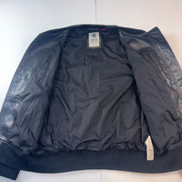 Levi’s Black Leather Bomber Jacket XL Genuine Leather Zip MA-1 Style