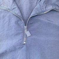 Vintage Mossimo Windbreaker Jacket XL Blue Green Pullover 1/4 Zip Spell Out Logo Y2K