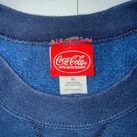 Vintage Coca-Cola Embroidered Crewneck Sweatshirt Navy Oversized Size XL
