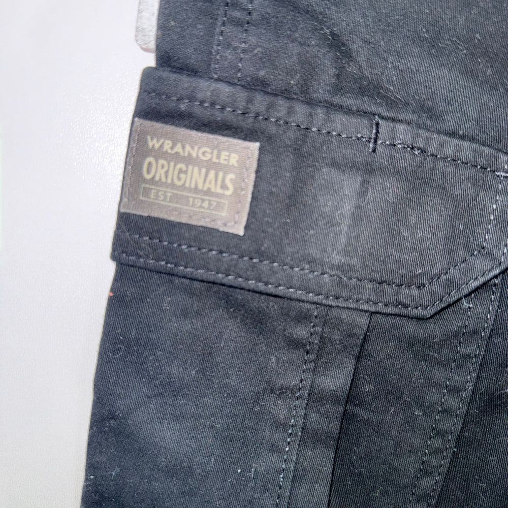 Wrangler Originals Cargo Shorts Black Mens W34 Utility Workwear Combat Shorts
