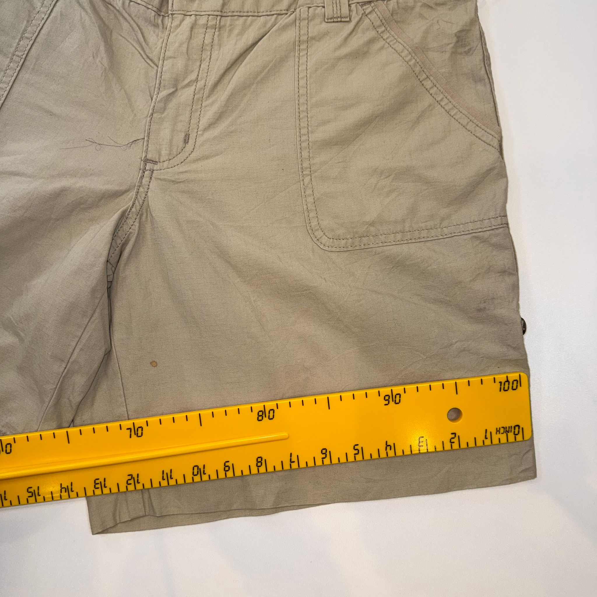 Carhartt Women’s Beige Utility Shorts Size 16 Original Fit Cotton Casual Workwear