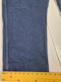 Dickies Blue Denim Bib Overalls Cropped Workwear Adjustable Strap Size 2XL