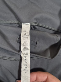 Lululemon Leggings Camo Mesh Panel Charcoal Grey High Rise Size 10