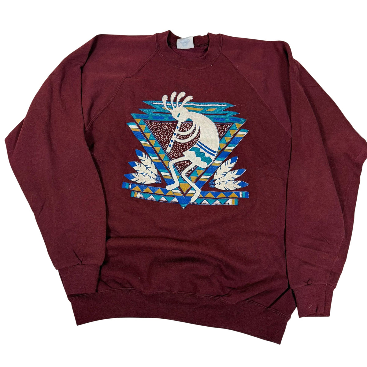 Santee By Pluma Kokopelli Southwestern Graphic Sweatshirt Maroon Size XL