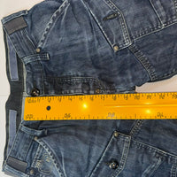 G-Star Raw 3301 Cargo Denim Shorts W32 Blue Utility Y2K