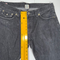 True Religion Ricky Super T Jeans Black Faded Straight Leg Size 40(W38)