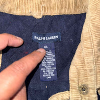 Ralph Lauren Quilted Diamond-Stitch Barn Coat with Corduroy Trim (Size XL)
