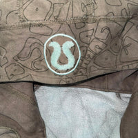 Lululemon Scuba Hoodie Graphic Print Olive Grey Zip Up Size S