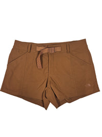 The North Face Belted Hiking Shorts Caramel Brown Stretch Gorpcore Size US 12 UK 16