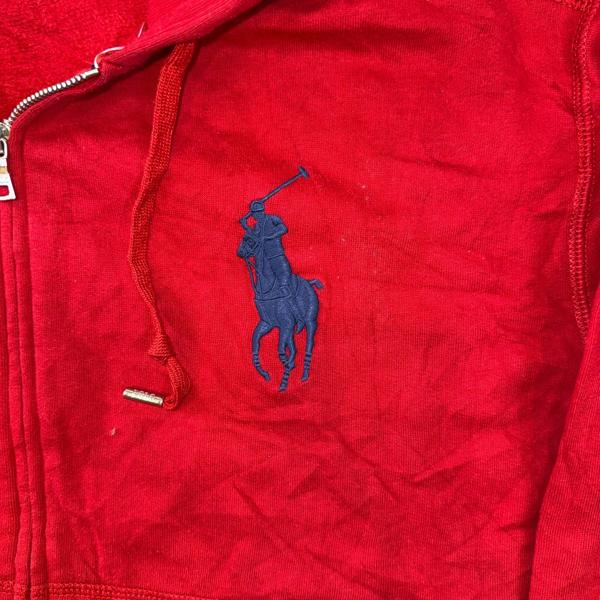 Polo Ralph Lauren USA Big Pony Red Zip Hoodie Jacket Men’s Medium M RL Flag Patch