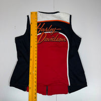 Harley-Davidson She Devil Race Team Colorblock Zip Vest Black Red XL