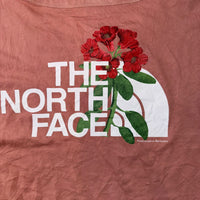 The North Face Floral Logo Long Sleeve T-Shirt Women's L Pink Rhododendron Graphic