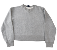 Ralph Lauren Sport Grey Fleece Sweatshirt Embroidered Logo Size S