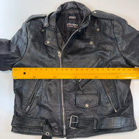 Wilsons Black Leather Biker Jacket XL Thinsulate Lined Motorcycle Jacket Vintage