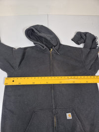 Carhartt Zip Up Hoodie Guinness Harp Sleeve Print Faded Black XL Tall