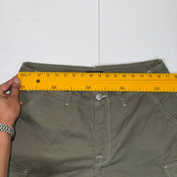 True Religion Cargo Trousers Olive Green Contrast Stitch Cargo Pockets Size 34
