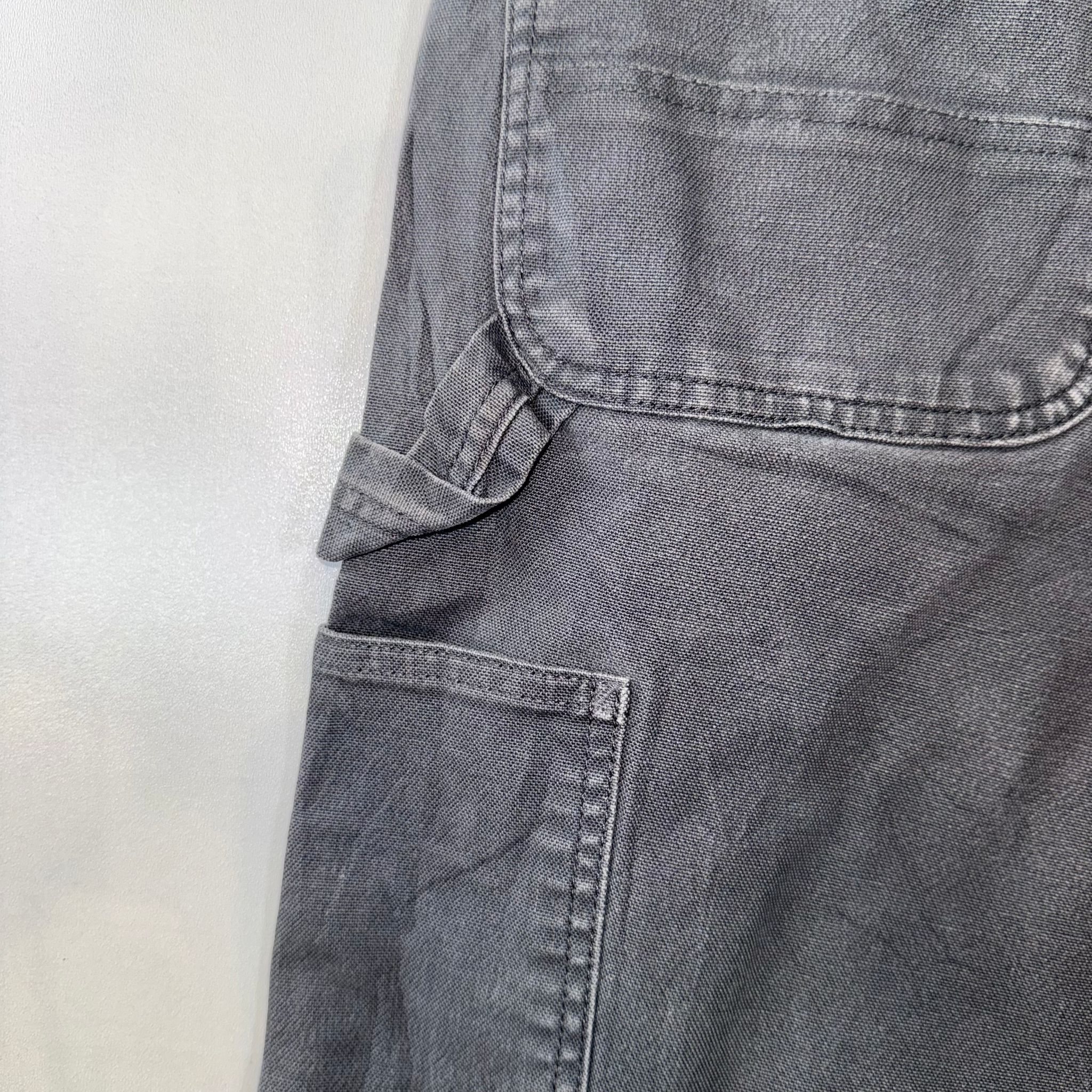 Carhartt Relaxed Fit Carpenter Work Shorts Grey W34 Utility Canvas Vintage