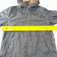 The North Face DryVent Waterproof Hooded Jacket Black Camo L Large Lightweight Rain Coat