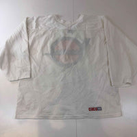 Vintage Omaha Lancers USHL Hockey Jersey CCM White Mesh Men’s Large Made in Canada