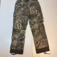Mossy Oak Camo Hunting Trousers Drawstring Cuff Zip Pocket Size M