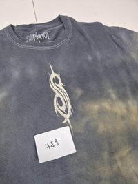 Slipknot Band T-Shirt Tie Dye Grey Black Pentagram Logo Size S