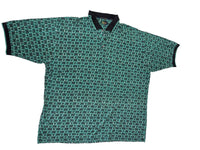 Steve Stricker Fairway Sport Golf Polo Geometric Print Green 2XL