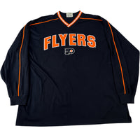 Vintage Philadelphia Flyers Long Sleeve V-Neck Hockey Jersey T-Shirt – Adult 2XL