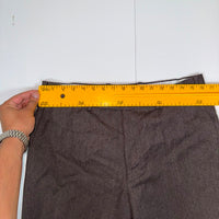 Burberry London Wool Tailored Trousers Charcoal Brown Straight Leg Size W32