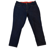 Wonder Woman Denim Jeans Embroidered Logo Raw Indigo Straight Leg Size W36