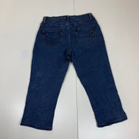 Lee Riders Jeans Womens W28 Blue Wash Cropped Straight Leg Stretch Denim