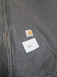 Carhartt Zip Up Hoodie Guinness Harp Sleeve Print Faded Black XL Tall