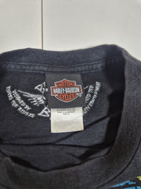 Harley-Davidson Graphic T-Shirt Lighthouse Run Coos Bay Black Size XL