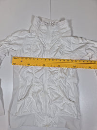Lululemon Define Jacket White Ruched Zip Up Fitted Size US 8/ UK 12