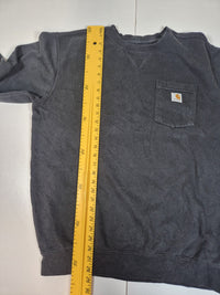 Carhartt Pocket Crewneck Sweatshirt Faded Black Original Fit Size L