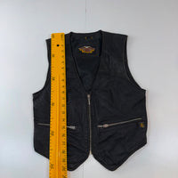 Harley-Davidson Leather Zip-Up Biker Vest, Women's Small