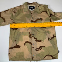 Stüssy Desert Camo Coach Jacket Snap Button Nylon Size S