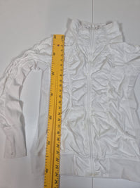 Lululemon Define Jacket White Ruched Zip Up Fitted Size US 8/ UK 12
