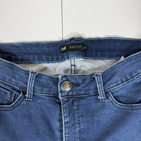Lee Easy Fit Straight Leg Jeans Dark Blue Wash Stretch Petite Size 12 Medium