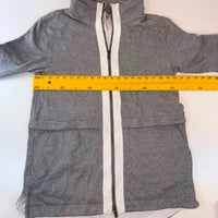 Lululemon Grey Fleece Zip-Up Jacket Size 12 | Longline Athletic Sweater Jacket