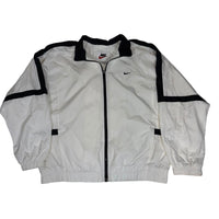 Nike Windbreaker Jacket White Black Colourblock Retro Shell Zip Up Size M