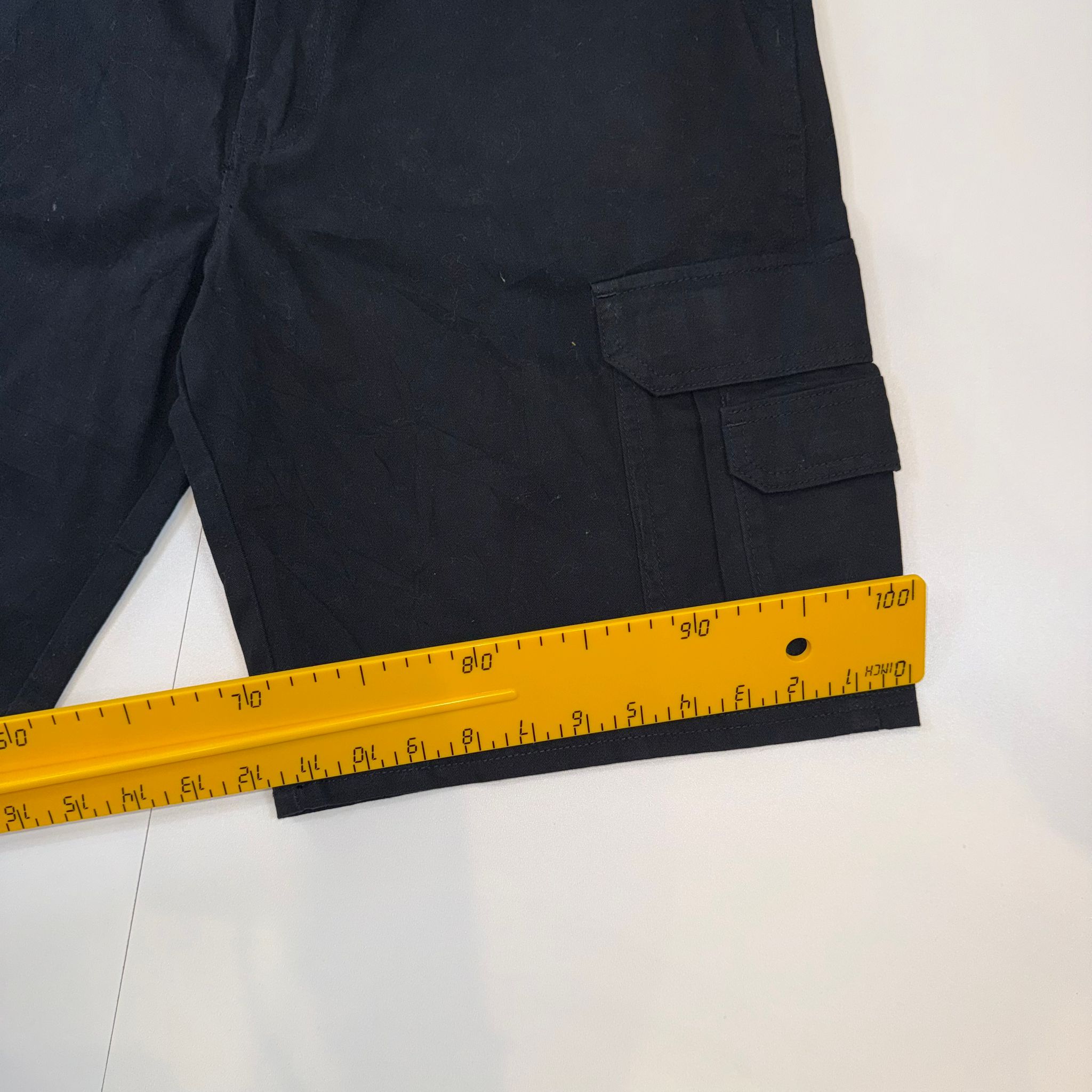 Wrangler Originals Cargo Shorts Black Mens W34 Utility Workwear Combat Shorts