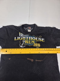 Harley-Davidson Graphic T-Shirt Lighthouse Run Coos Bay Black Size XL
