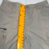 Columbia Sportswear Cargo Shorts Khaki Cotton Zip Pocket Mens Size 36