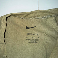 Nike Dri-Fit Moving Co Graphic T-Shirt Olive Green Novelty Print Size M