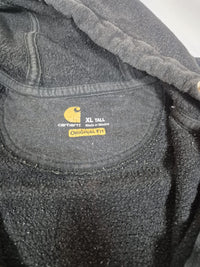 Carhartt Zip Up Hoodie Guinness Harp Sleeve Print Faded Black XL Tall