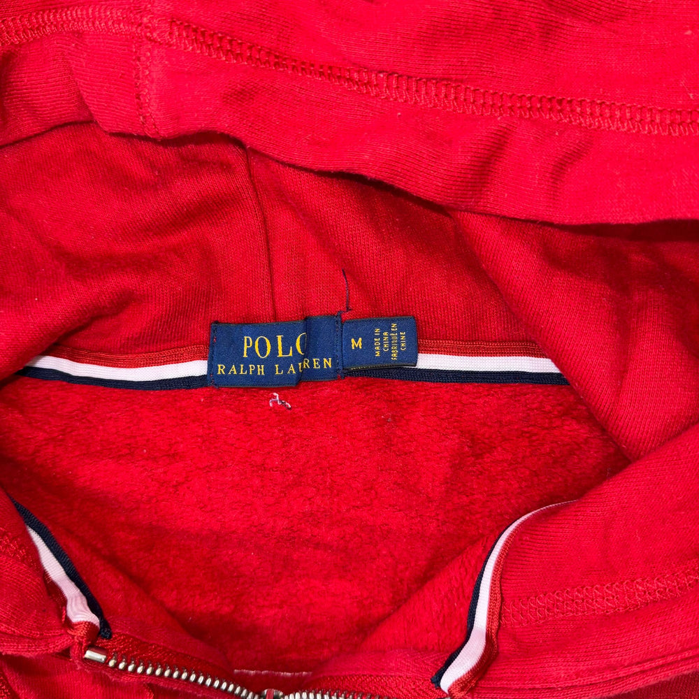 Polo Ralph Lauren USA Big Pony Red Zip Hoodie Jacket Men’s Medium M RL Flag Patch
