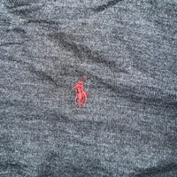 Polo Ralph Lauren Merino Wool V-Neck Jumper Charcoal Grey Size XXL